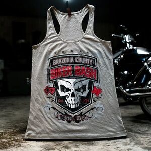 District Womens Small Racerback Tank Harley Davidson GOE Angleton Texas